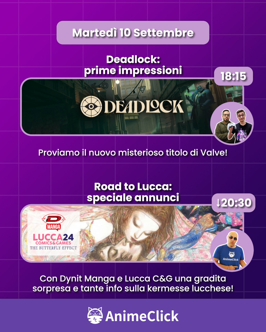 AnimeClick su Twitch: programma dal dal 9 al 15 settembre